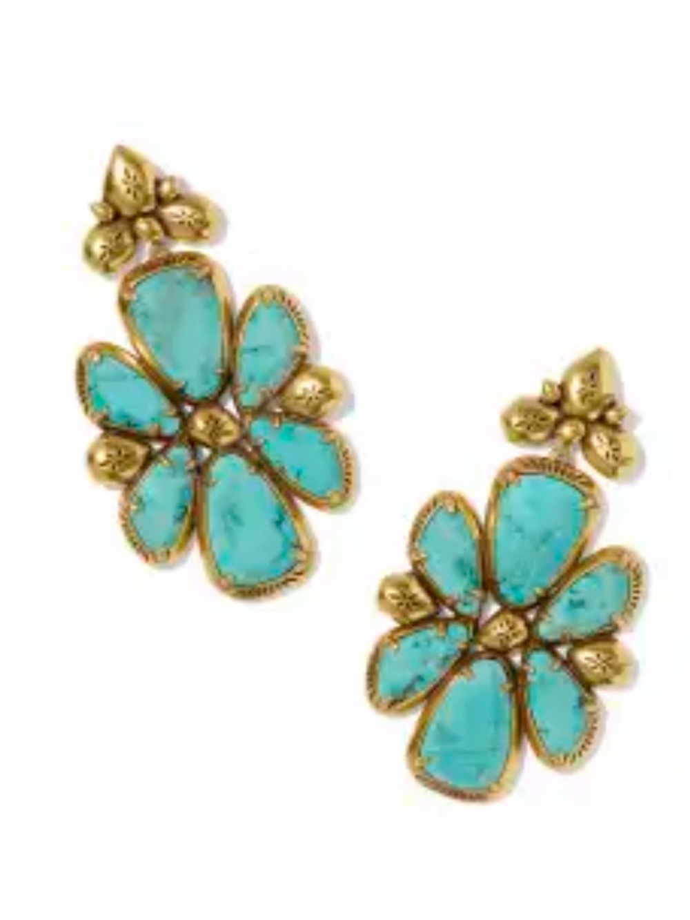 Kendra Scott; Yellow Rose, Jamie Vintage Gold Statement Earrings - Picture 5 of 6